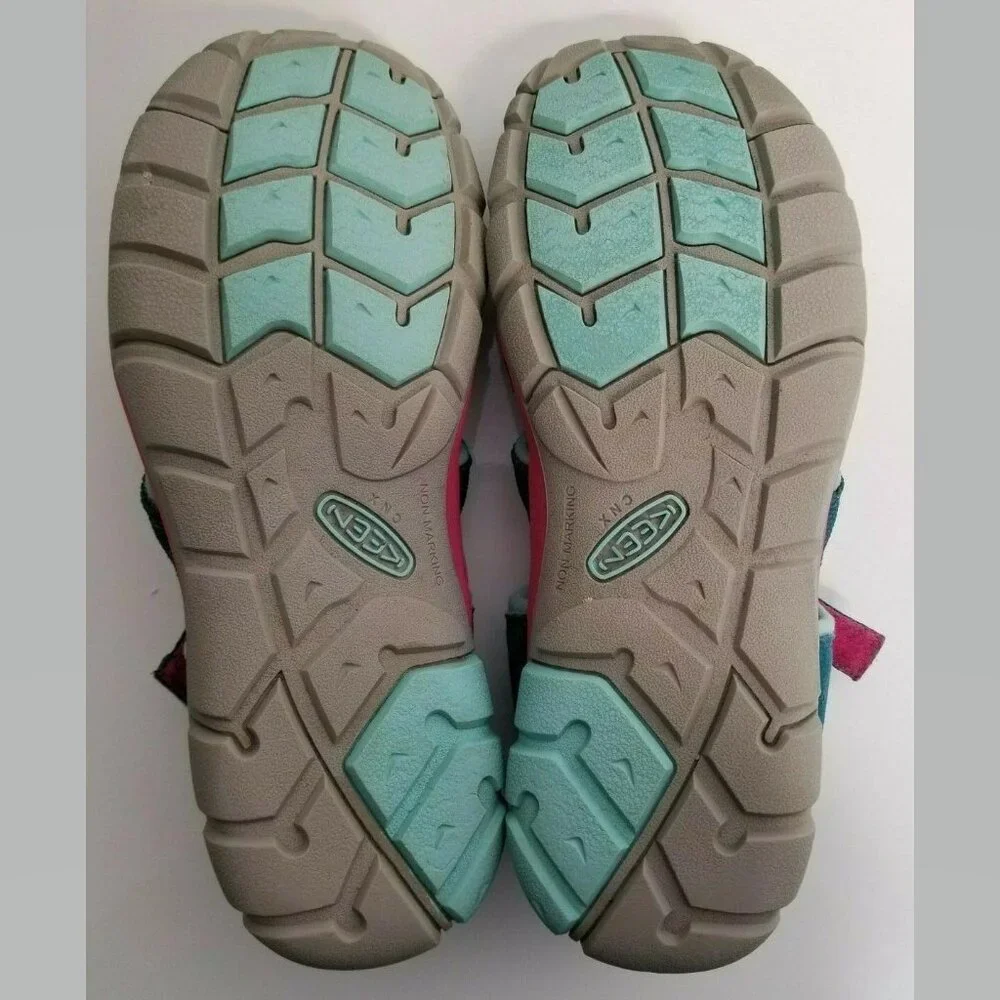 KEEN Hiking Trail Seacamp CNX Sandals Shoes Youth Girl 5 Washable Blue Teal
